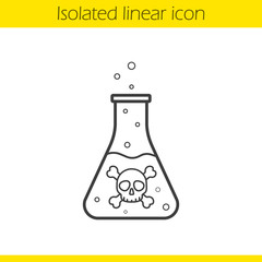 Poison bottle linear icon