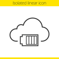 Cloud computing linear icon