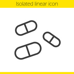 Medicine pills linear icon