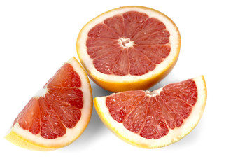 Fototapeta na wymiar cut slices of grapefruit