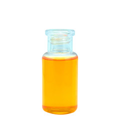 Clear plastic bottle contain body cleaning liquid.