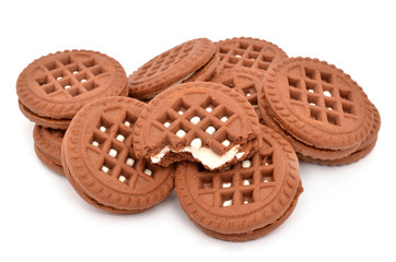 Cookies on a white background