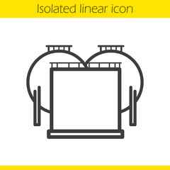 Oil tank linear icon