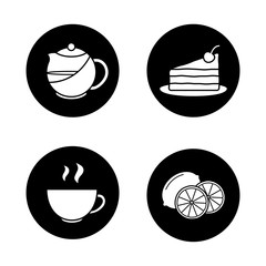 Tea icons set