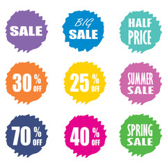 Vector illustration vector of sale banner set