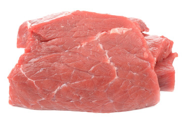Veal on a white background