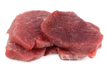 Veal on a white background