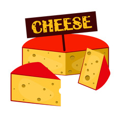 Cheese icon on white background
