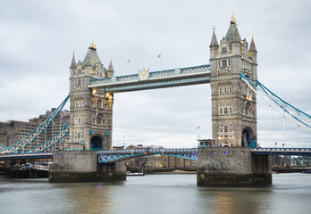 Afternoon view of Tower Bridge in London city