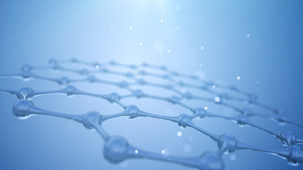 The blue molecule grid