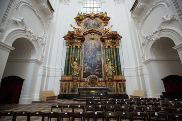   Interior of Collegiate or University Church in Salzburg, Austria