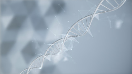 The blue dna helix
