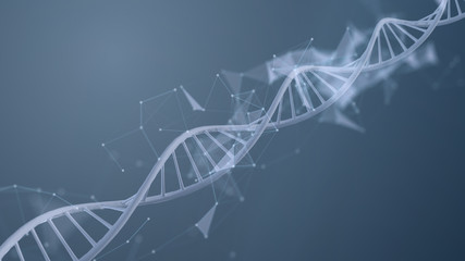 The blue dna helix