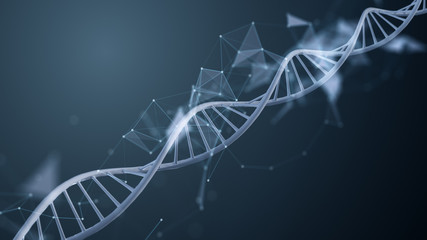 The blue dna helix