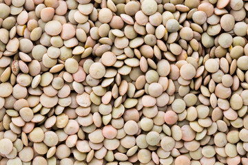 Lentils pulse legumes vegetables vegetarian food background.