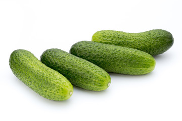 The first spring ecologically cucumbers.