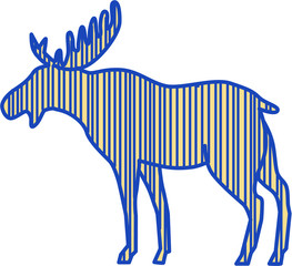 Obraz premium Moose Silhouette Drawing