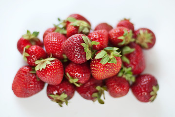 Fresh red strawberries