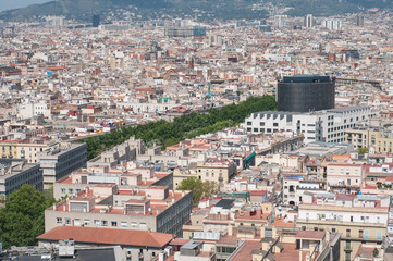 Vista aérea de la ciudad de Barcelona