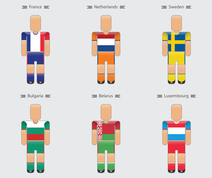 soccer (football) player flag europe uniform icon group a