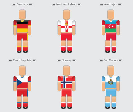 soccer (football) player flag europe uniform icon group c