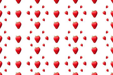 Fresh strawberry seamless pattern and background.