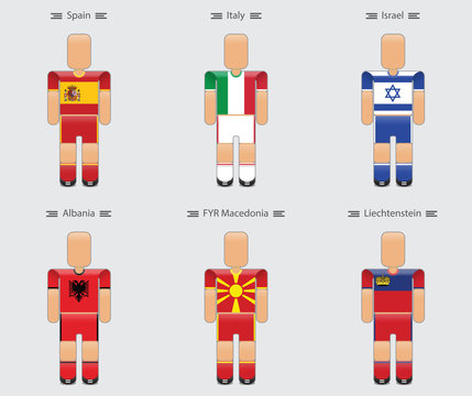 soccer (football) player flag europe uniform icon group g