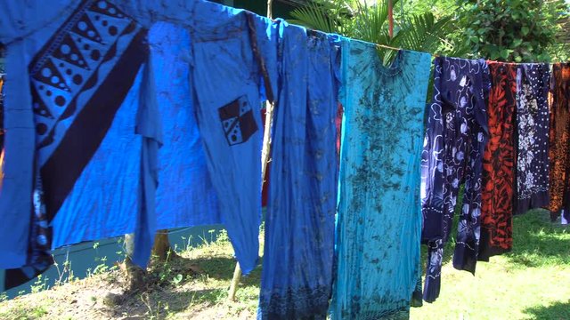 Drying Batik Textiles