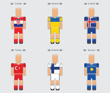 soccer (football) player flag europe uniform icon group i