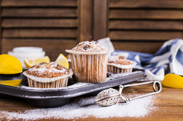 Muffins with raisins