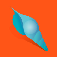 Vector Blue Shell Orange