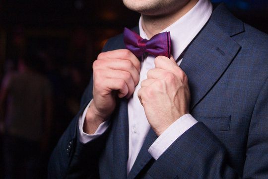 new violet  bow tie
