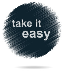 Take it easy writing on hatched circle shape