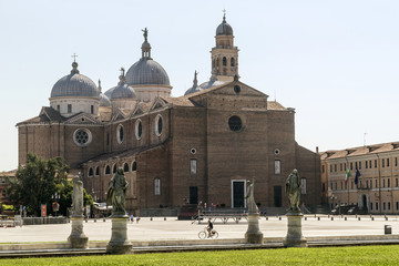 Fototapeta na wymiar The beautiful Basilica of Santa Giustina, in the historic center of Padua, Veneto, Italy