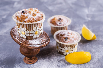 Muffins with raisins