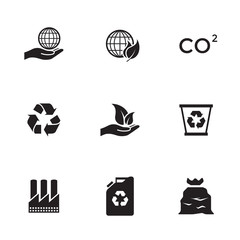 Ecology icons set