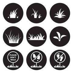 Grass icon set