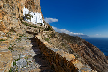 Monastery of Panagia Hozoviotissa on Amorgos island.