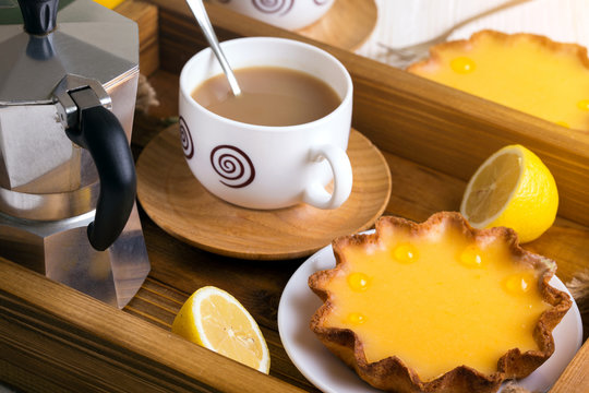 lemon tarts and coffee