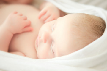 sleeping newborn baby