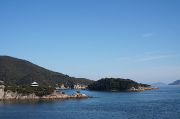 Naklejka premium 仙酔島 鞆の浦