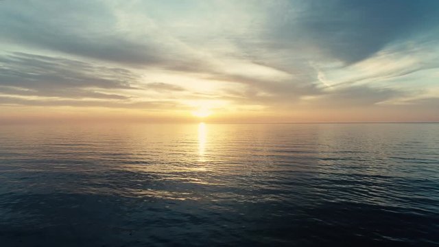 Beautiful sea sunrise video