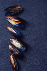 Texture of mussels