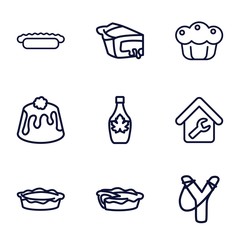 Set of 9 homemade outline icons