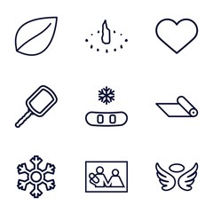 Fototapeta premium Set of 9 decoration outline icons