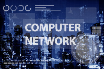 Computer Network Digital Connection Technology Concept