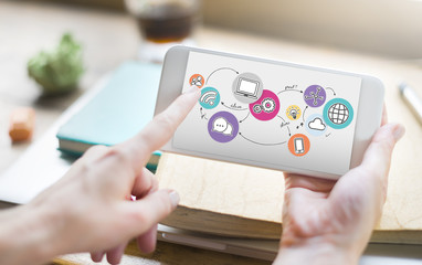 Internet Network Communication Connection Concept