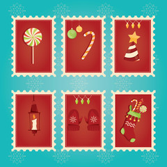 Modern vector illustration of Christmas cards