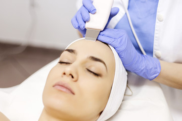 Ultrasound cavitation, face skin cleansing