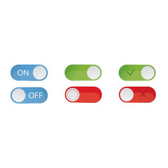Modern vector illustration of toggle switch icons. On and Off position, template for app and website